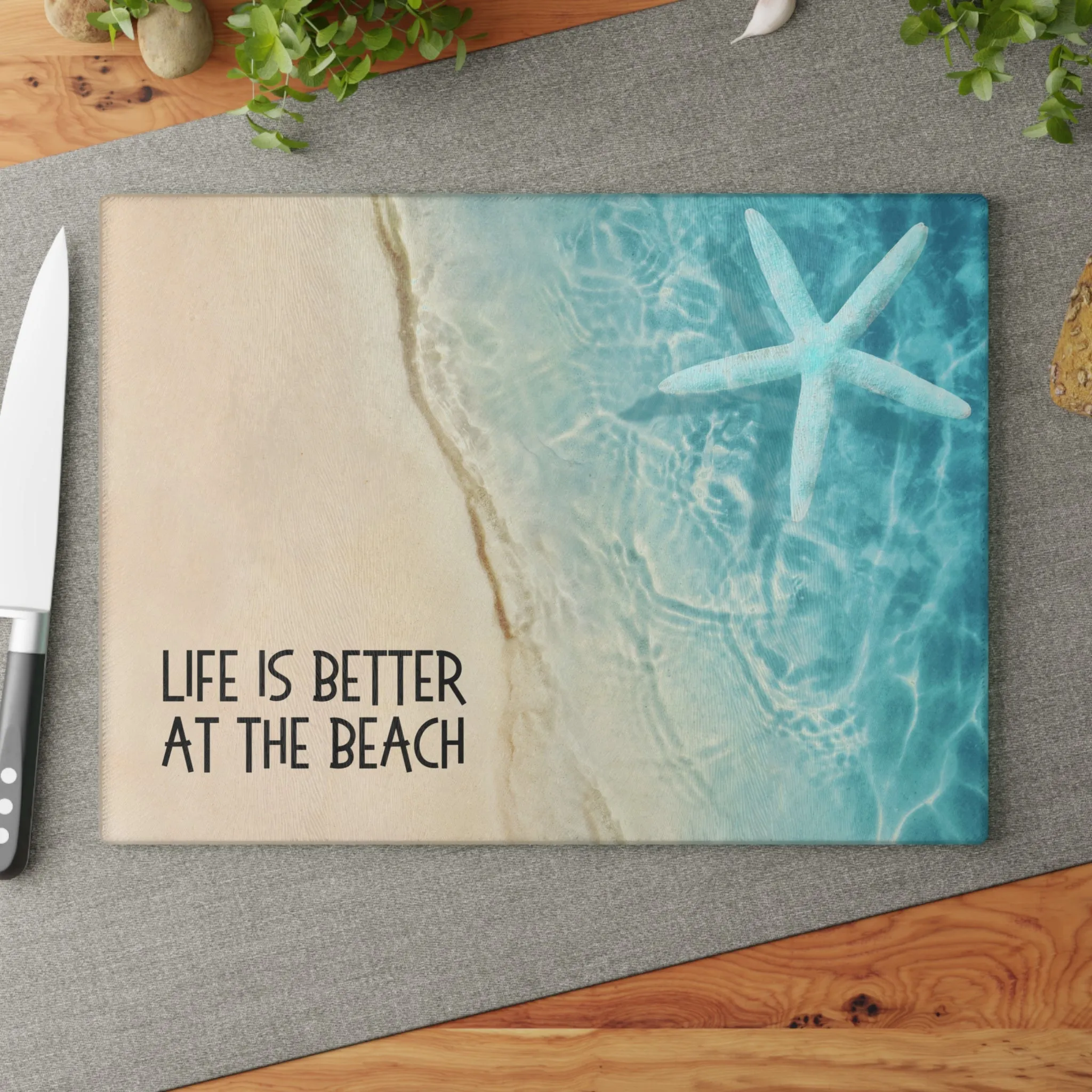 Beach Glass Cutting Board  Life Is Better at the Beach