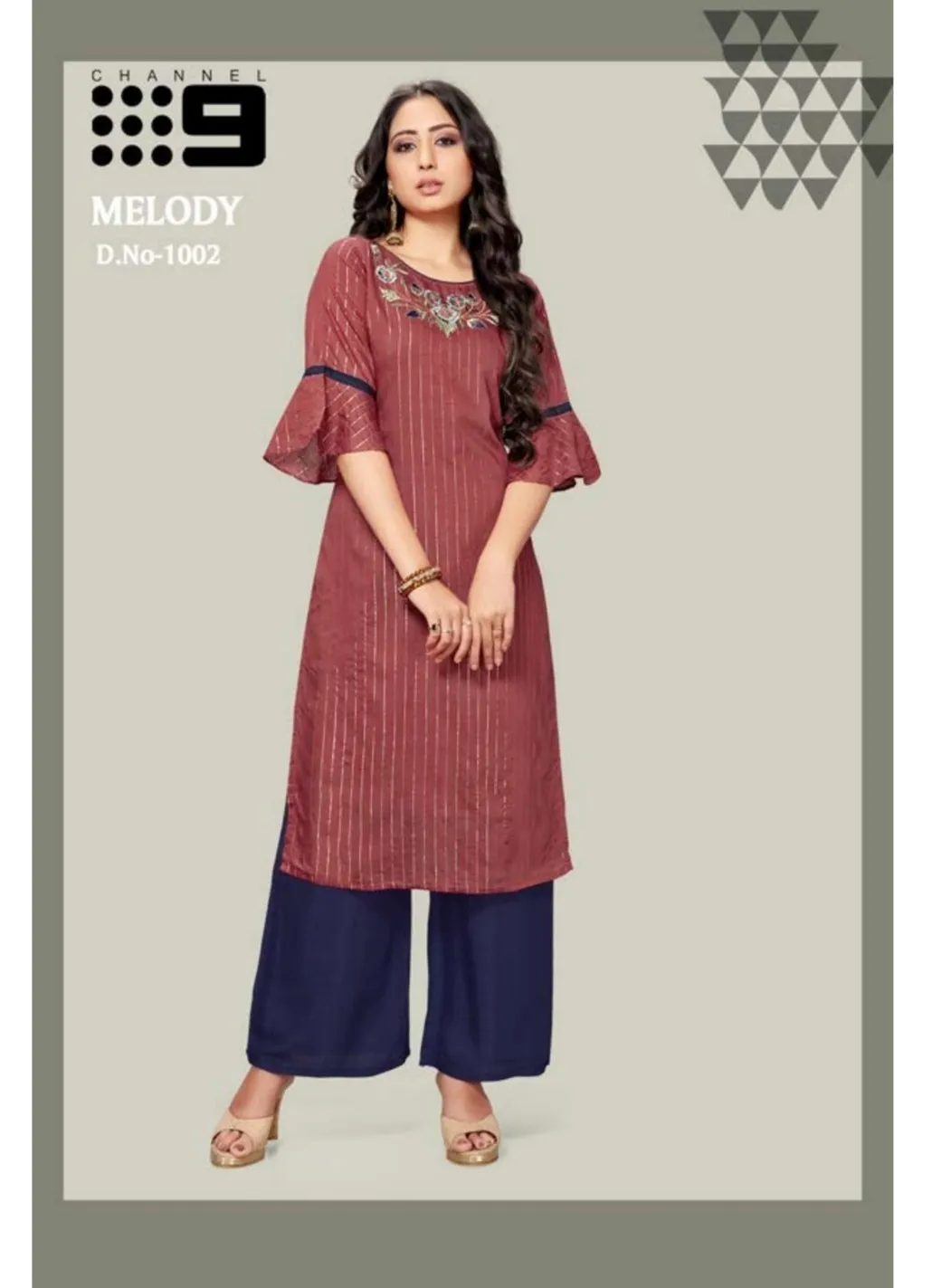 Channel 9 Presents Melody Chanderi Daily Wear Kurtis Collection
