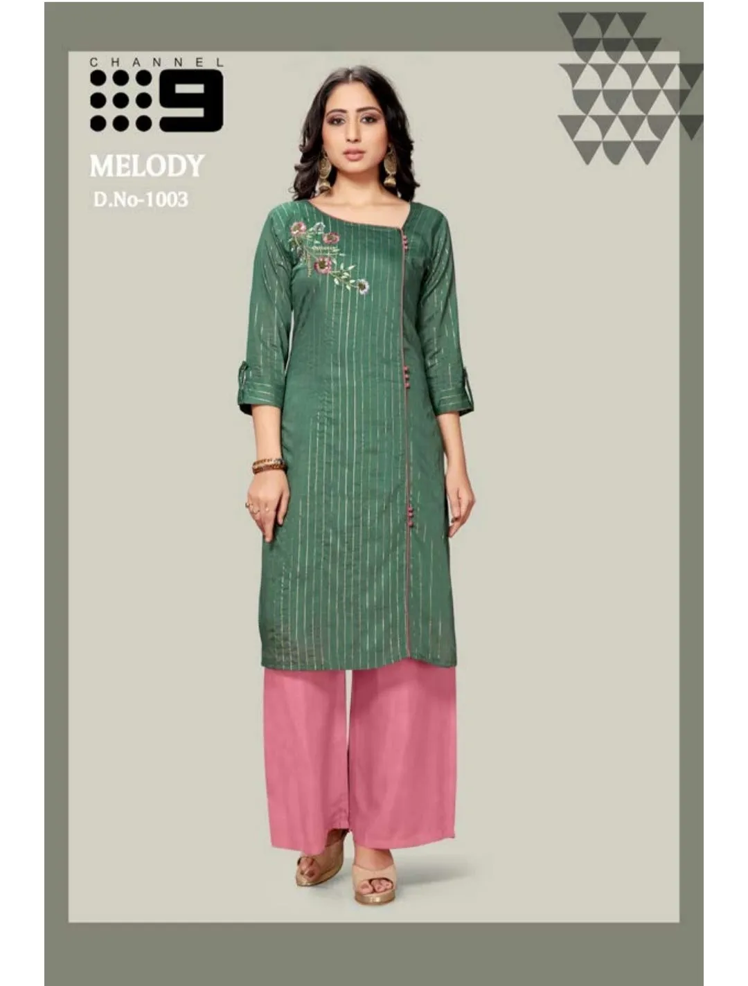 Channel 9 Presents Melody Chanderi Daily Wear Kurtis Collection