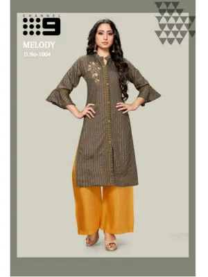 Channel 9 Presents Melody Chanderi Daily Wear Kurtis Collection
