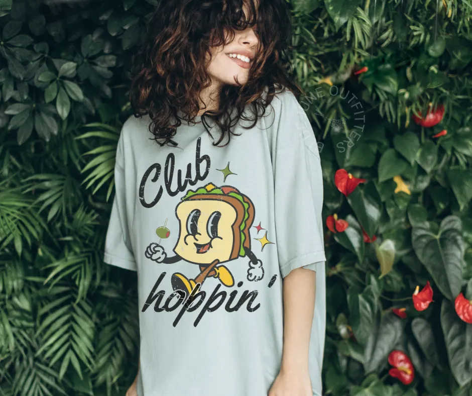 Club Hoppin' | Comfort Colors Funny Retro Tee