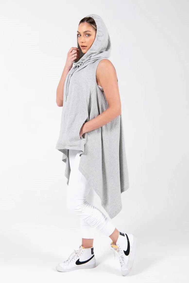 Cotton Jersey Sleeveless Hoodie UNISEX