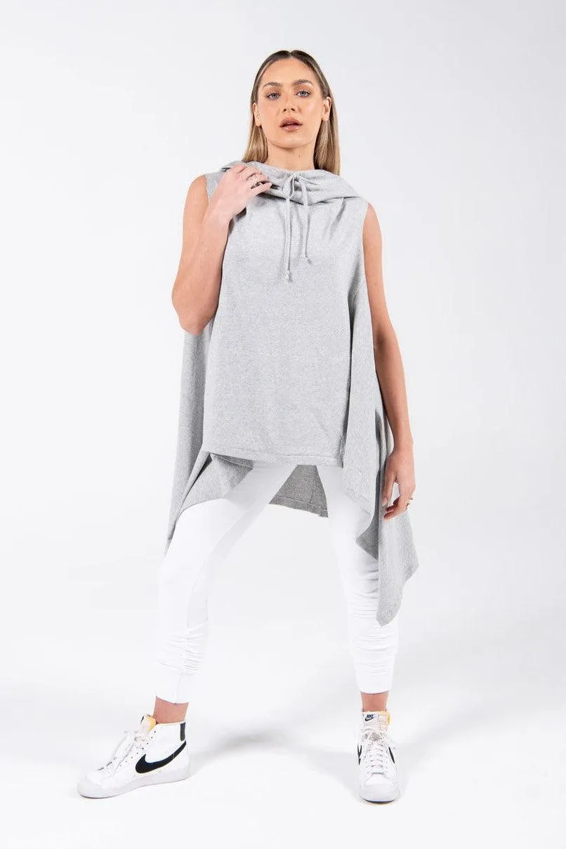 Cotton Jersey Sleeveless Hoodie UNISEX