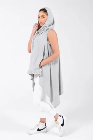 Cotton Jersey Sleeveless Hoodie UNISEX