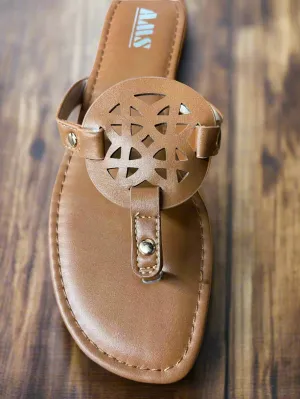 Cutout Flat Thong Sandals Kimmie-3