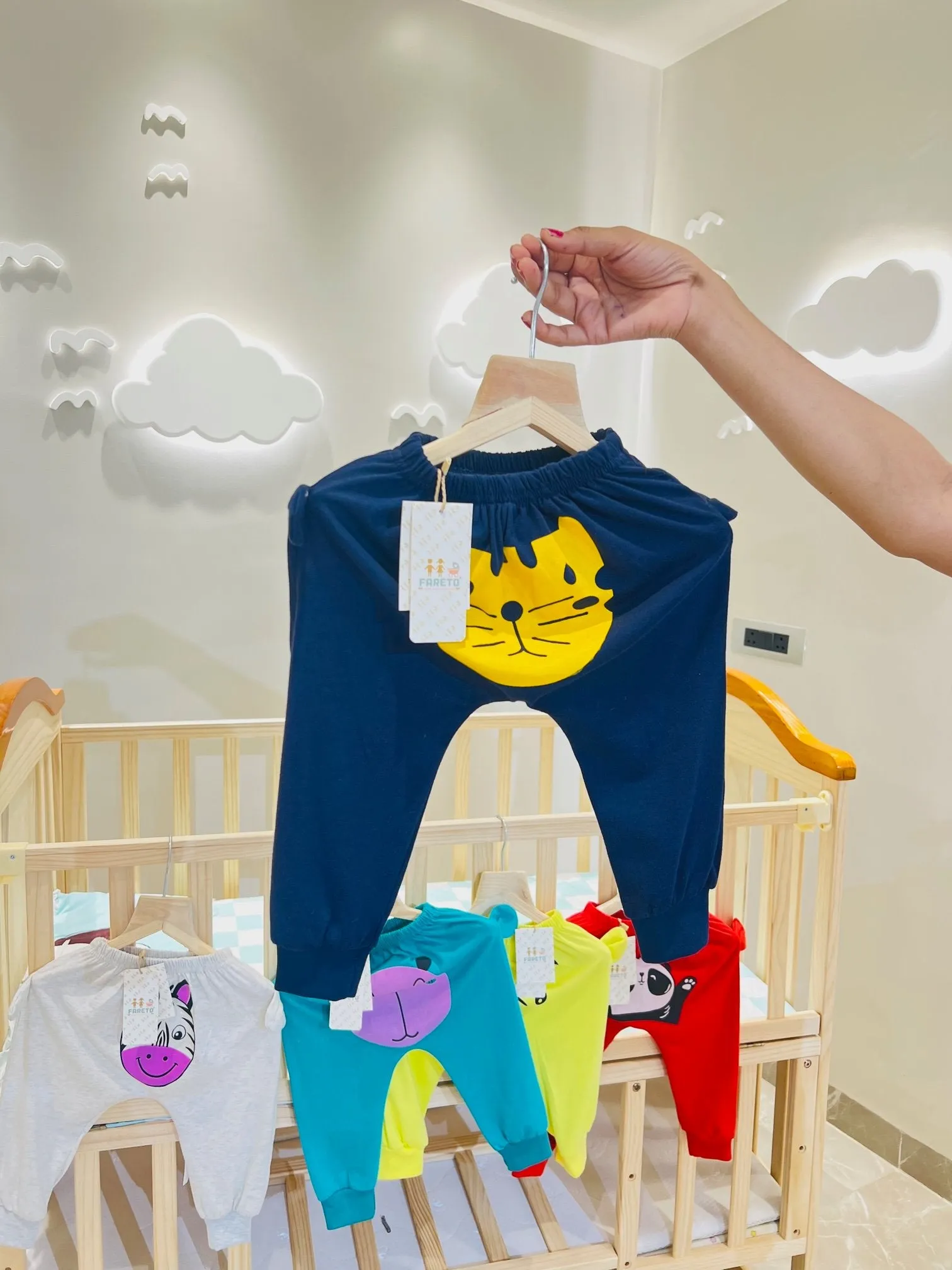 Fareto Baby Daily Wear Track Pants ( Pack of 5 )