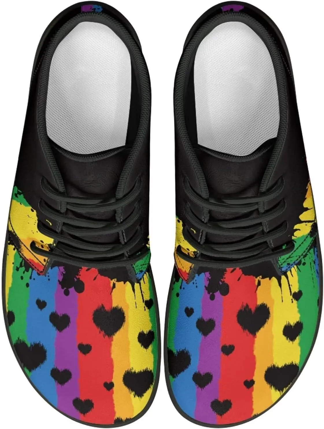 Howilath St. Patrick's Day Barefoot Running Shoes Men Extra Width Running Shoes Trail Running Sneakers for Walking Hiking