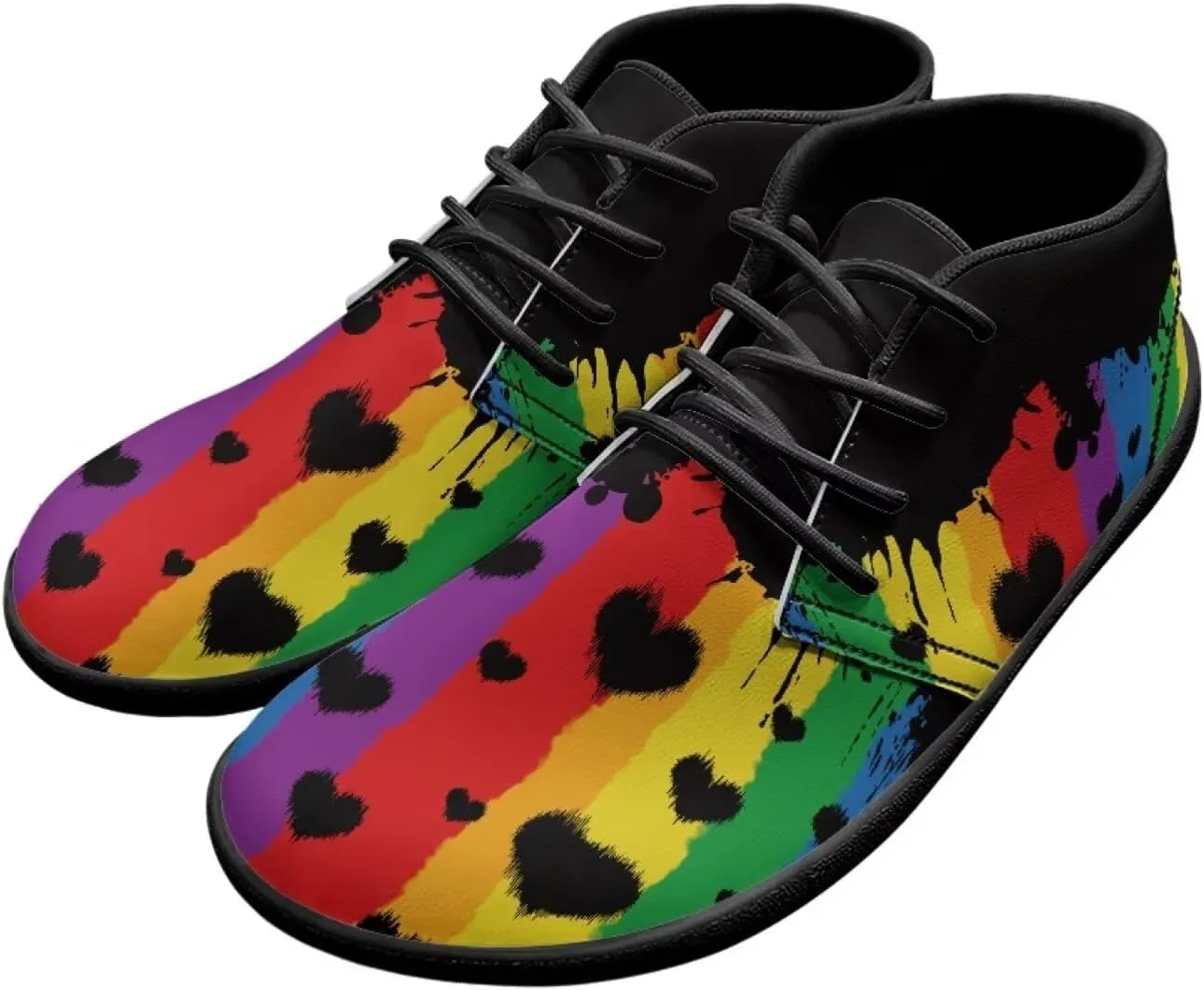 Howilath St. Patrick's Day Barefoot Running Shoes Men Extra Width Running Shoes Trail Running Sneakers for Walking Hiking