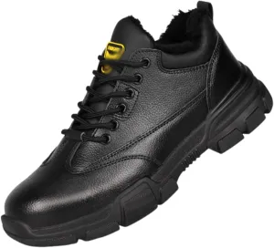 Industry Construction Waterproof Boots, Comfortable Winter Thicker Warm Cozy Safety Steel Toe Boots for Men, Lace up Breathable Utility Industrial Work Shoes, for Industrial, Warehouse