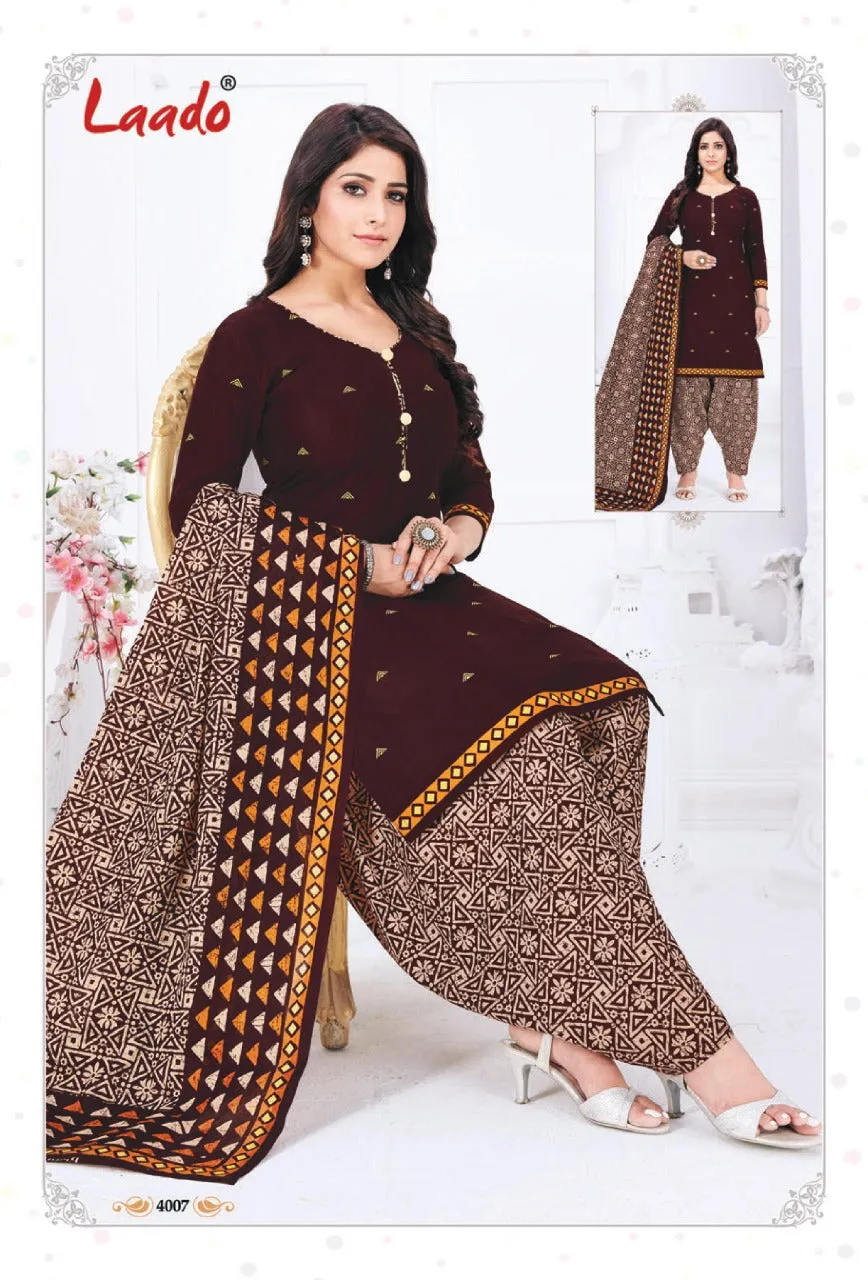 Laado Presents Priti Patiyala Vol 4 Daily Wear Cotton Designer Salwar Kameez