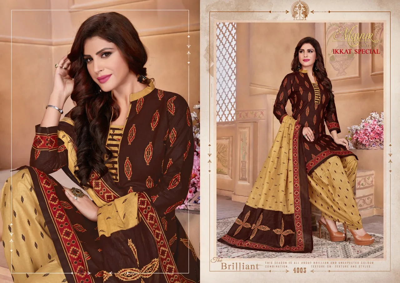 Mayur Creation Ikkat Vol 4 Cotton Daily Wear Salwar Suits