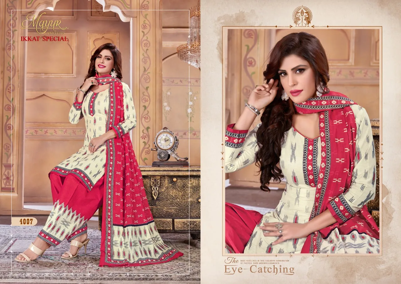 Mayur Creation Ikkat Vol 4 Cotton Daily Wear Salwar Suits