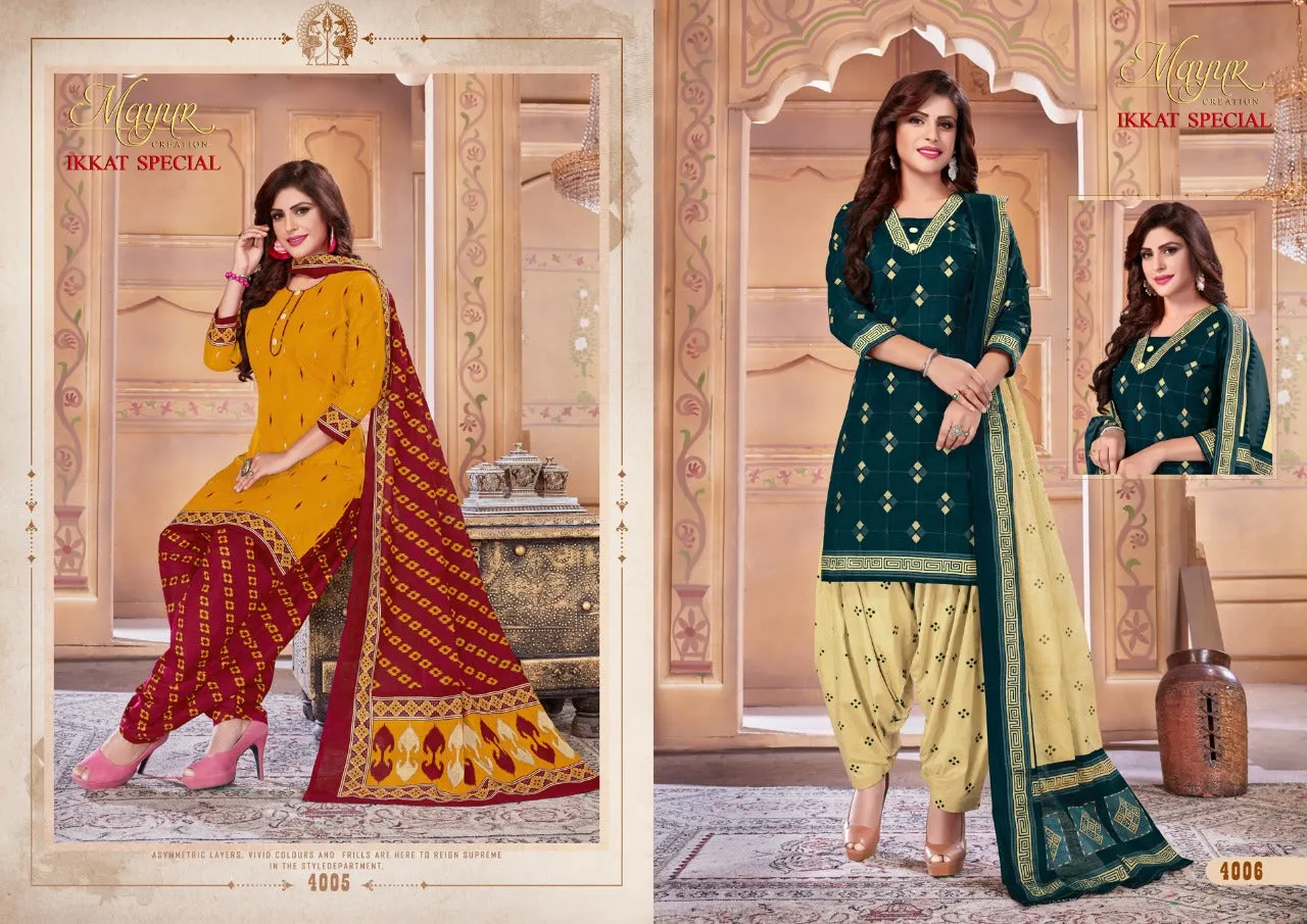 Mayur Creation Ikkat Vol 4 Cotton Daily Wear Salwar Suits