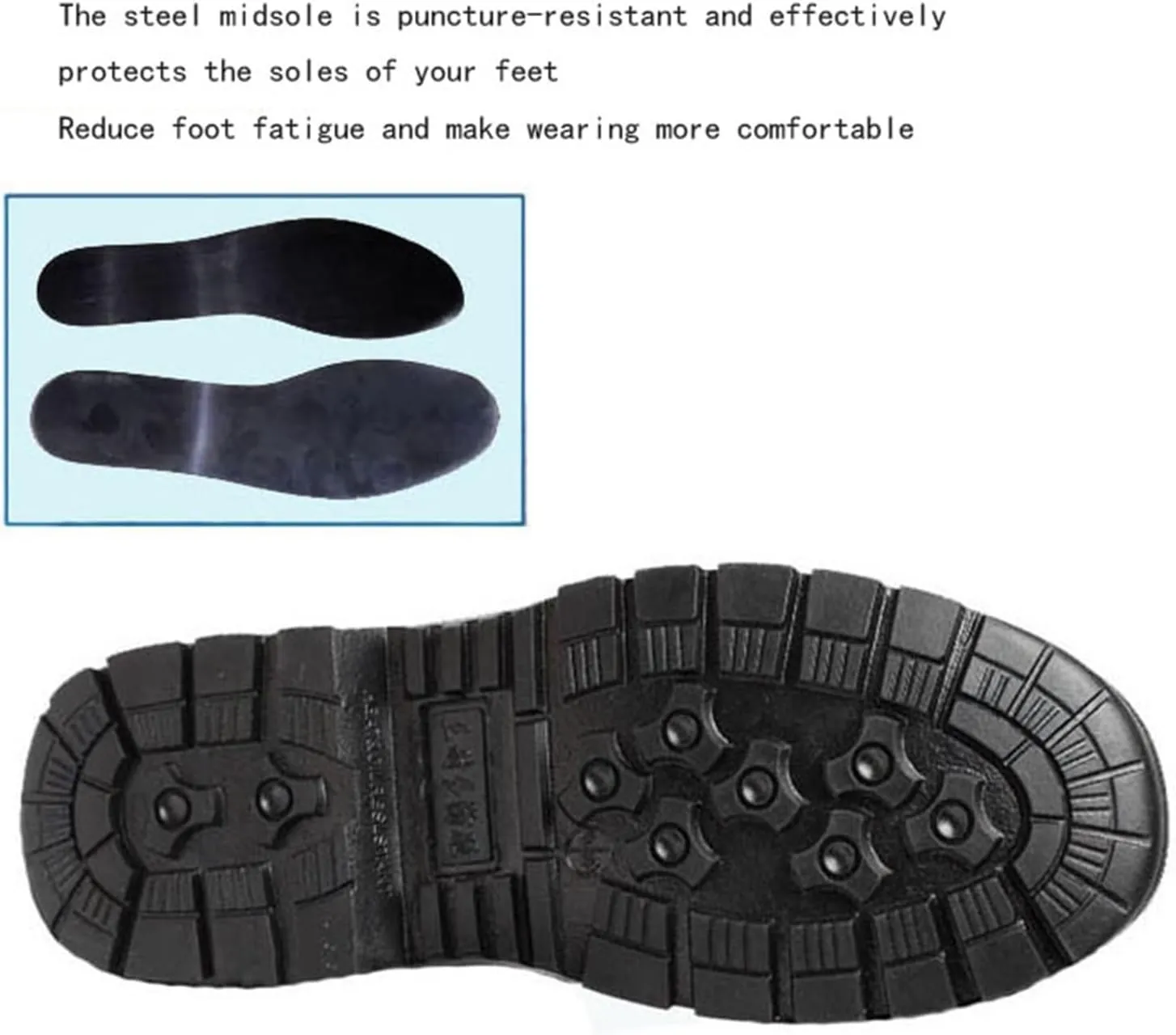Men's Industrial and Construction Shoes, Men Winter Warm Cozy High Top Abrasion Resistant Safety Steel Toe Boots, Anti-Smash Anti-Puncture Construction Work Boots, for Construction