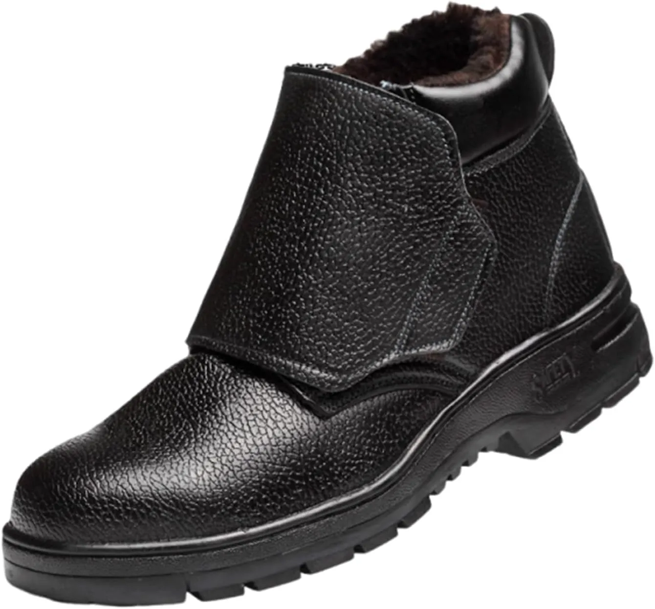 Men's Industrial and Construction Shoes, Men Winter Warm Cozy High Top Abrasion Resistant Safety Steel Toe Boots, Anti-Smash Anti-Puncture Construction Work Boots, for Construction