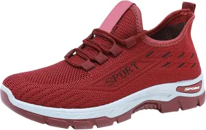 Orthowear Shoes for Women Men Lightweight Non Slip Tennis Athletic Shoes,Soft-Soled&Arch Support Gym Tennis Athletic Sneakers,Knitted Mesh Breathable Comfort Orthopedic Sneakers with Wide Toe Box