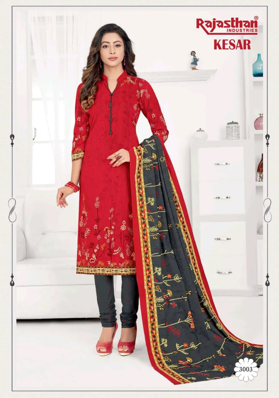 Rajasthan Industries Present Kesar Vol 3 Cotton Fabric Casual Daily Wear Salwar Kameez