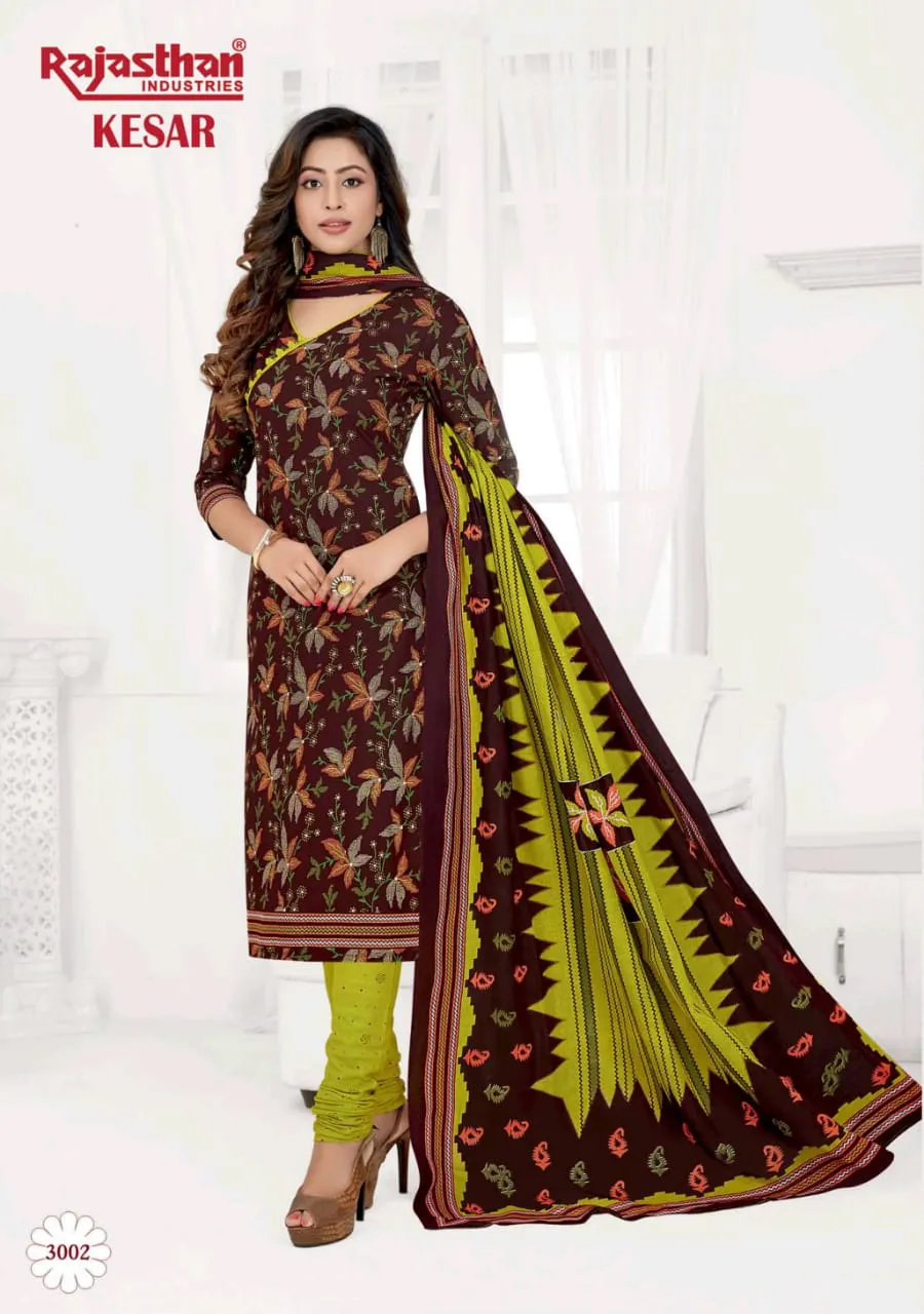 Rajasthan Industries Present Kesar Vol 3 Cotton Fabric Casual Daily Wear Salwar Kameez