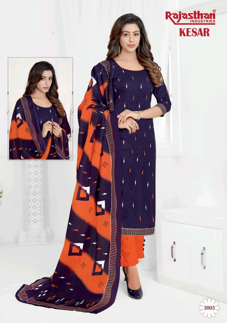 Rajasthan Industries Present Kesar Vol 3 Cotton Fabric Casual Daily Wear Salwar Kameez
