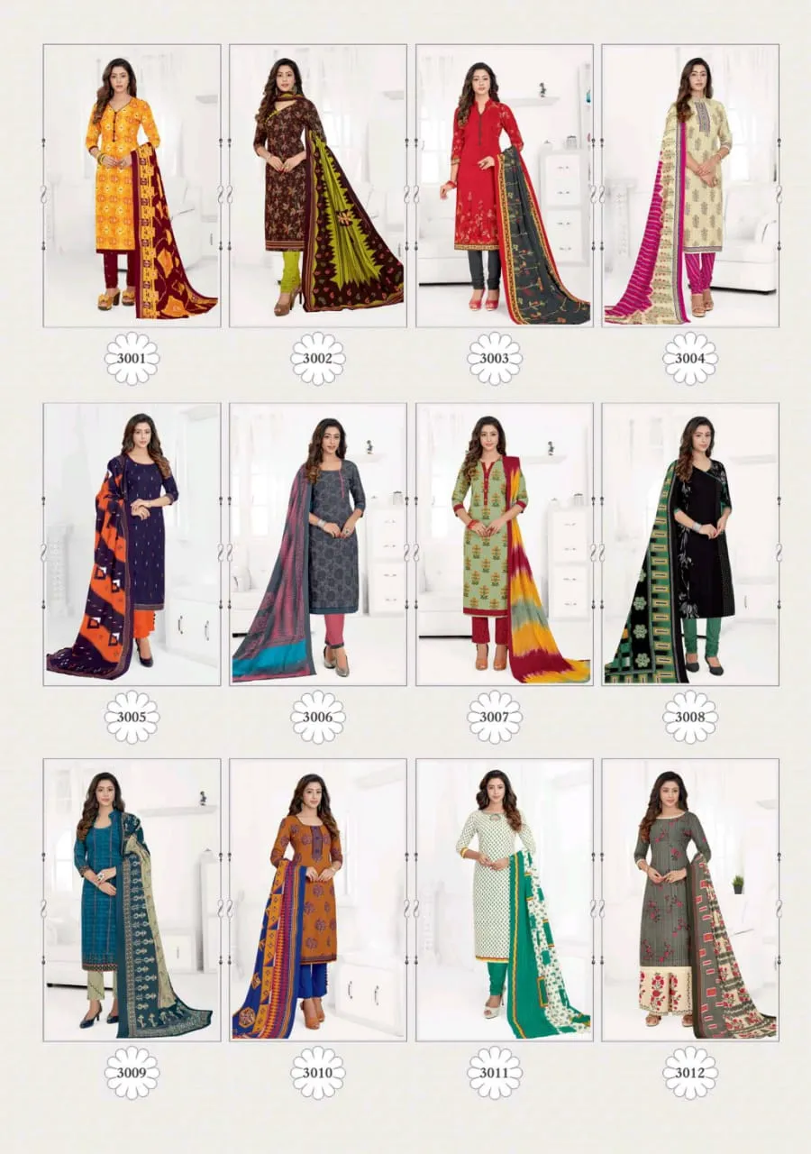 Rajasthan Industries Present Kesar Vol 3 Cotton Fabric Casual Daily Wear Salwar Kameez