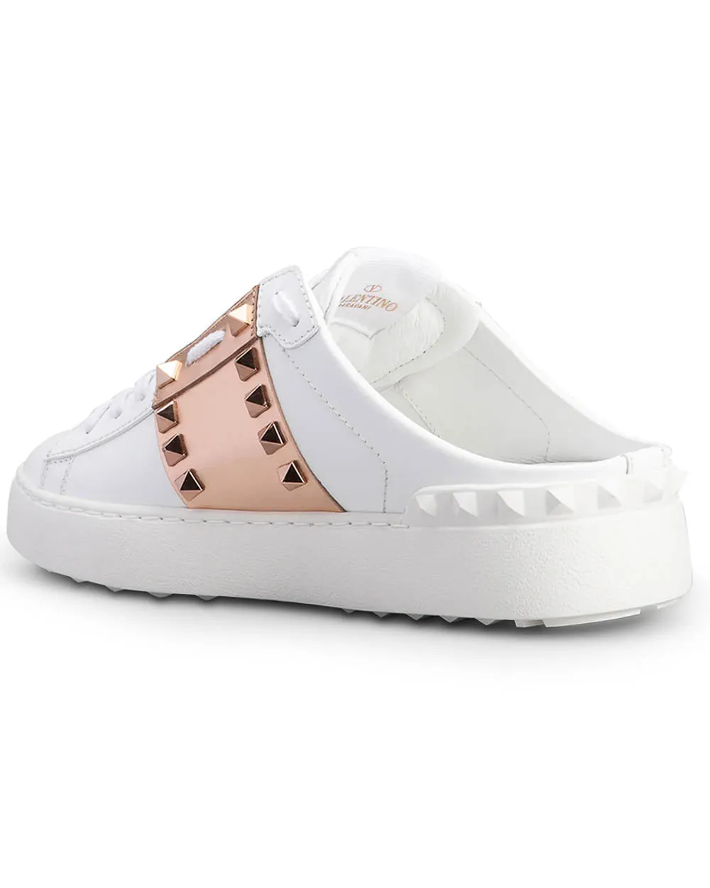 Rockstud Slide Sneaker in White