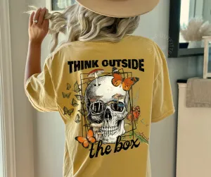 Think Outside The Box | Comfort Colors Skull Cottagecore Tee