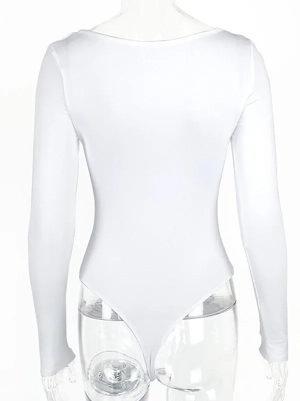Women's Dancewear Latin Dance Leotard/Onesie Pure Color Women's Training Daily Wear Long Sleeve