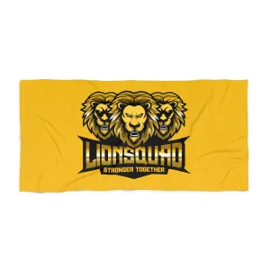 Yellow "Sun Gold Lion" Beach Towel