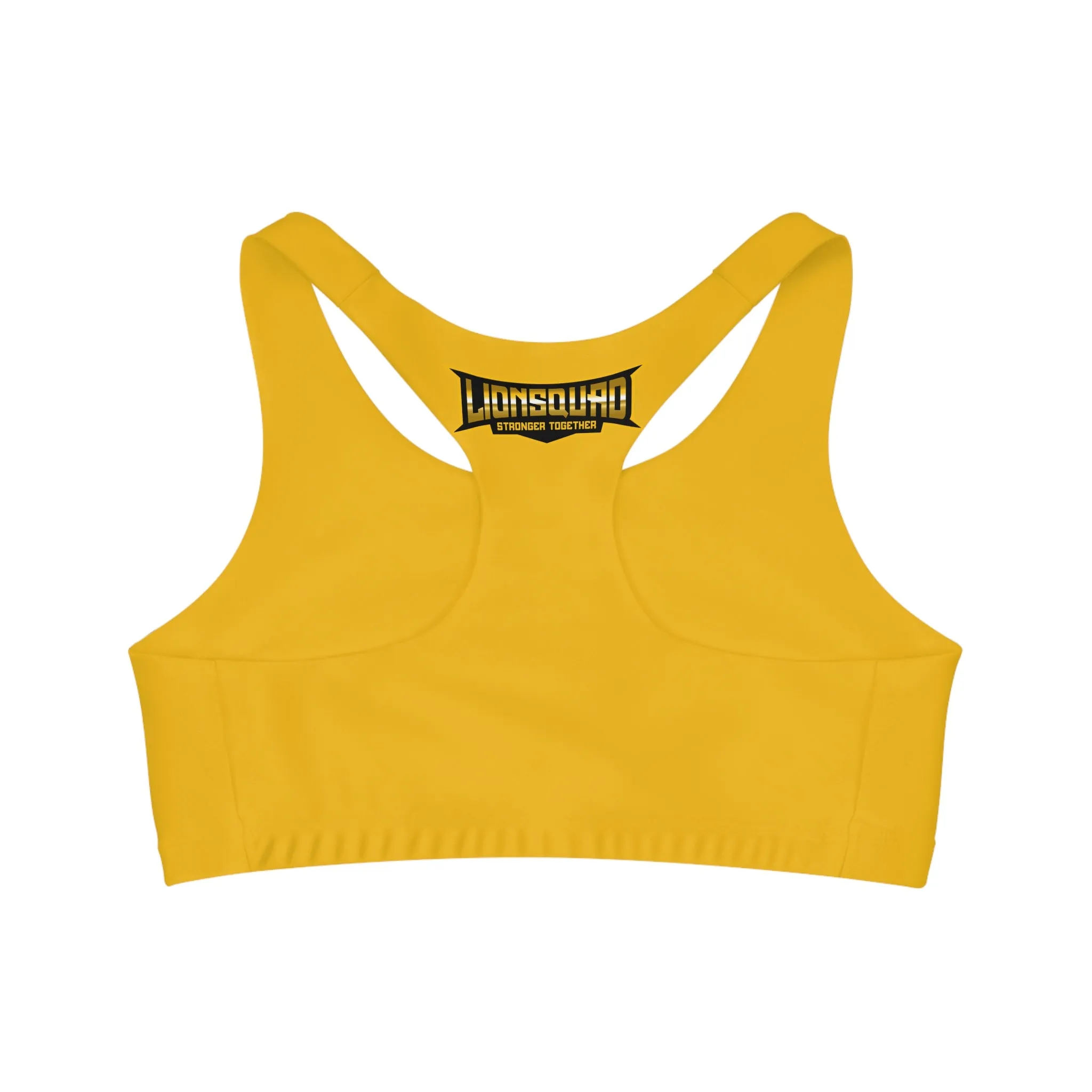 Yellow "Sun Gold Lion"  Seamless Sports Bra